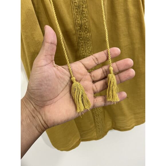 Bohemian Lace Peasant Top XL Cottagecore Hippie Festival Gypsy Ethereal Earthy - Picture 7 of 14